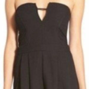 june and hudson black strapless romper